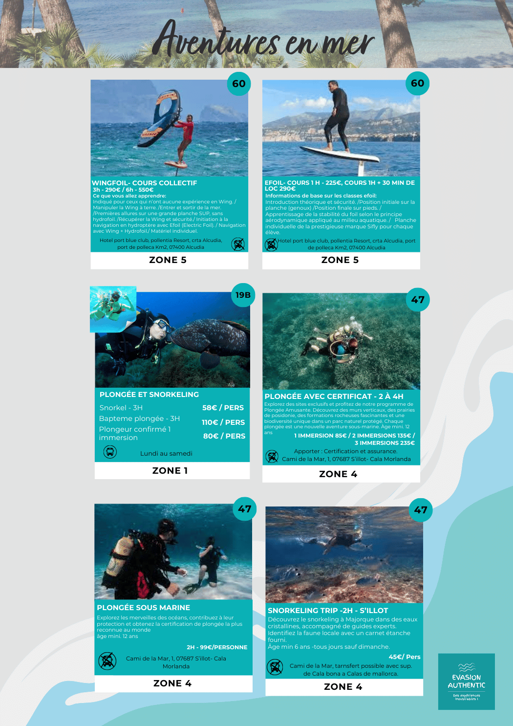 Aventures en mer b