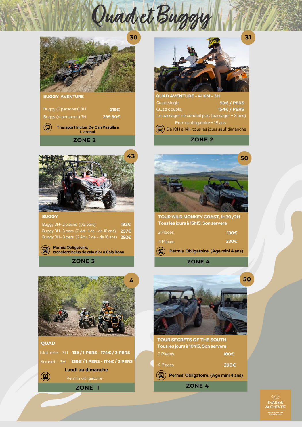 Quad et buggy a